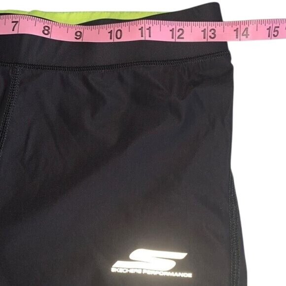 Skechers Performance Black & Neon Yellow Reflective Athletic Pants M - Picture 8 of 10